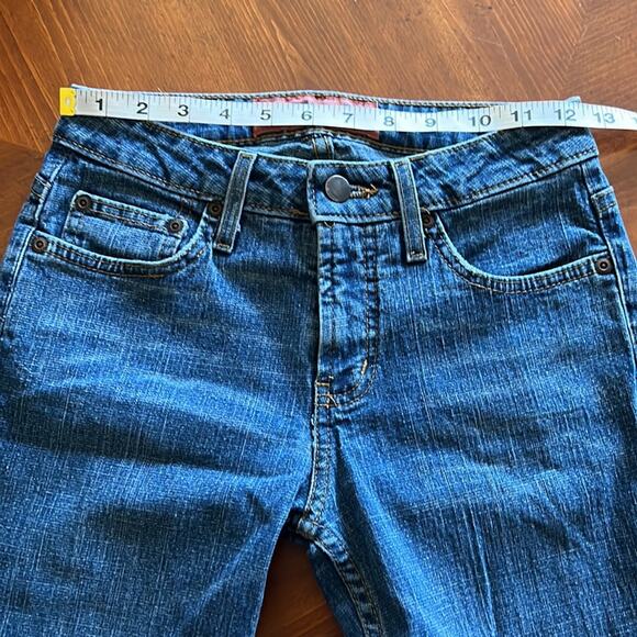 Mossissue by Mossimo Blue Denim Flare Jeans Junior Size 1 Y2K - Picture 7 of 10